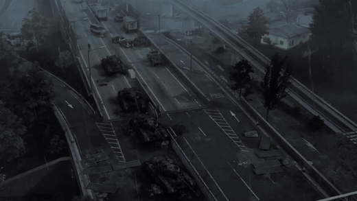 모던 워페어 4 DMZ 고가 도로 전차 행렬