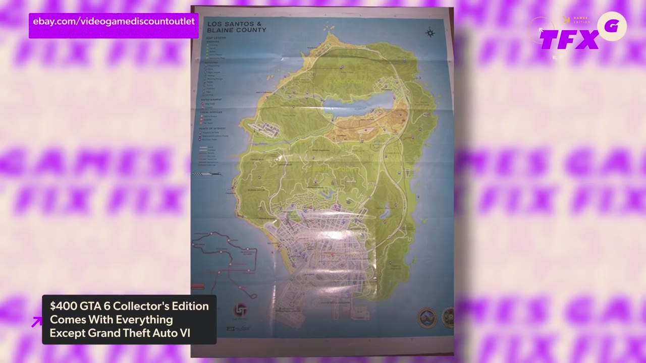 GTA5 로스 산토스 블레인 카운티 종이 지도