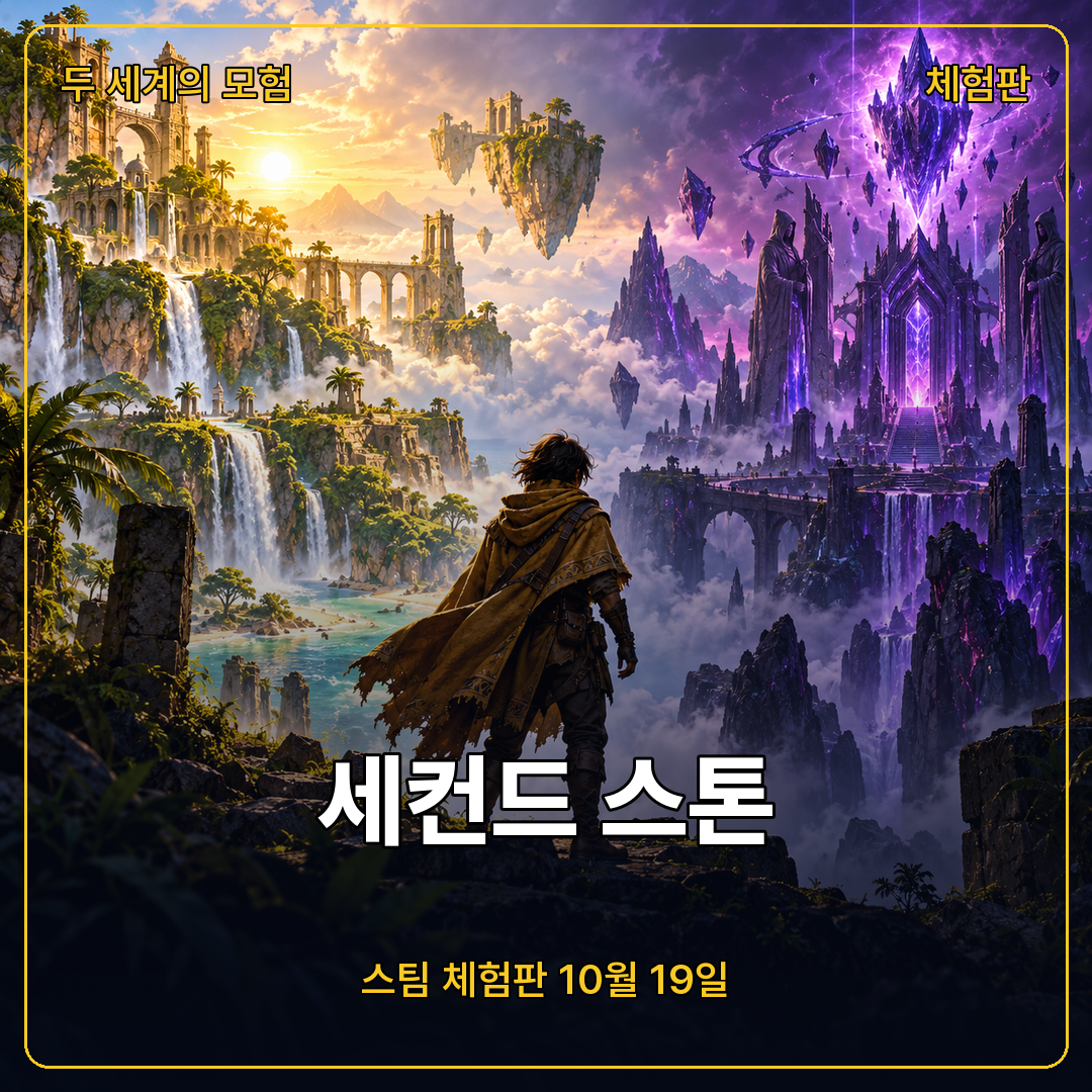 세컨드 스톤 스팀 체험판 10월 19일 공개, 두 세계와 카드 전투