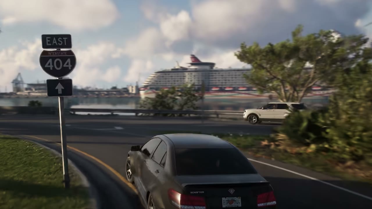 GTA 6 리오나이다 고속도로와 항구의 크루즈선