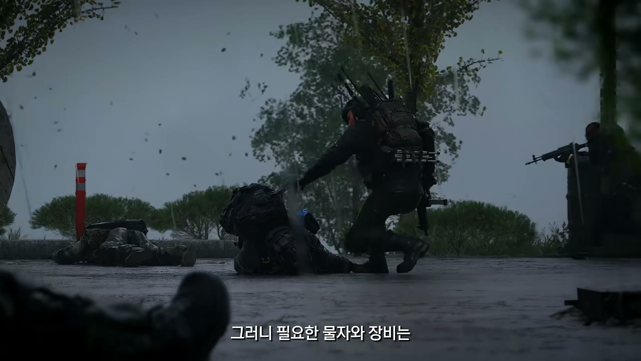 야간 작전의 실내 통로