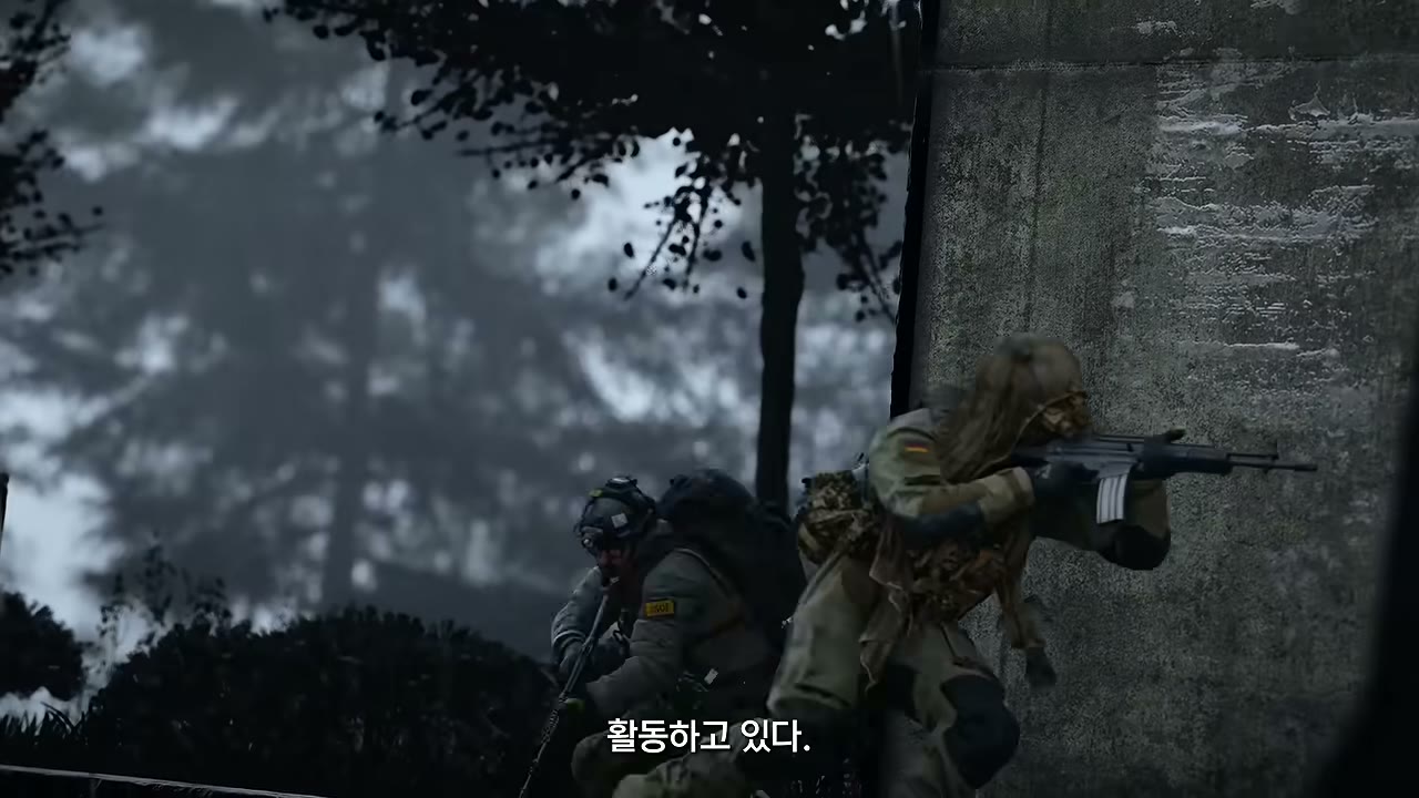 한반도 전투 영상의 야간 장면