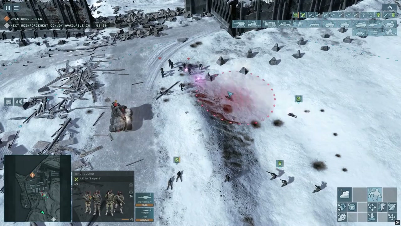 에볼루션 DLC 기지 정문 개방 임무와 적 공격 범위 표시