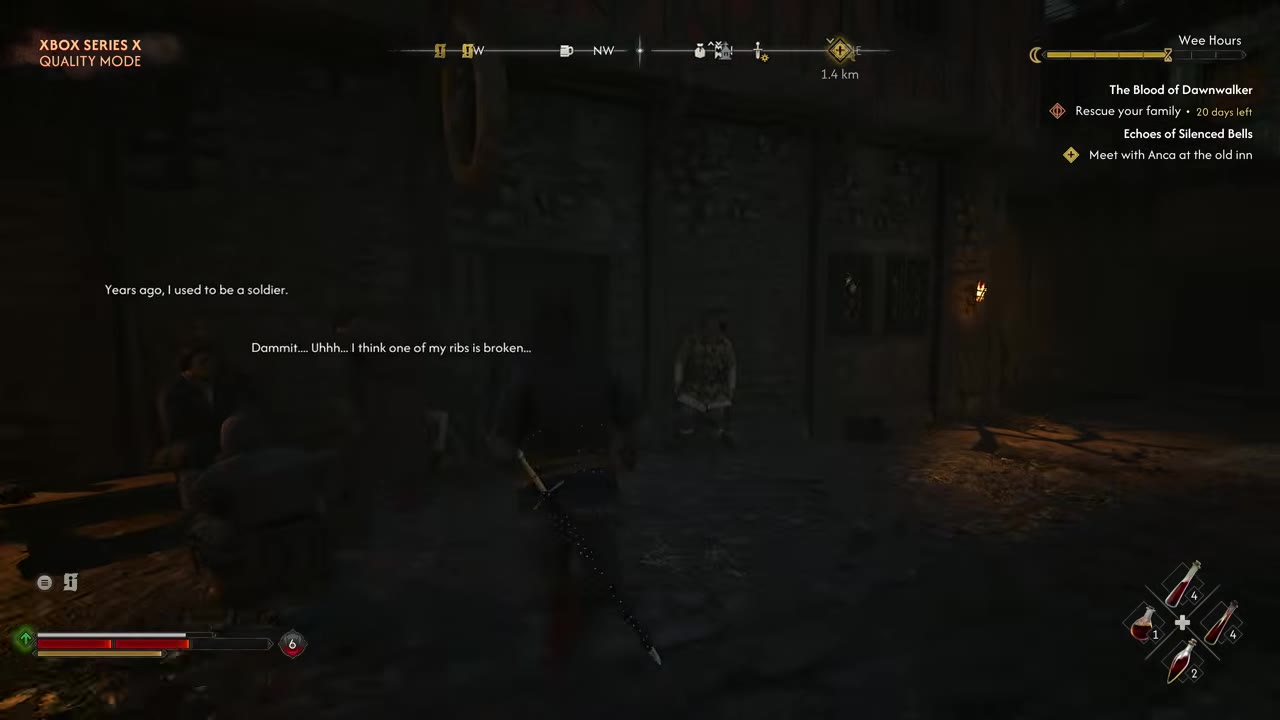 Xbox Series X 구간 여관 대화 장면