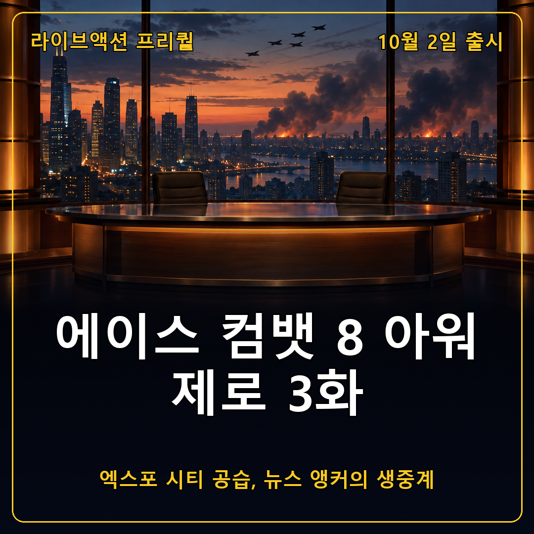 에이스 컴뱃 8 시브의 날개 라이브액션 아워 제로 에피소드3, 뉴스 앵커가 전한 엑스포 시티 공습