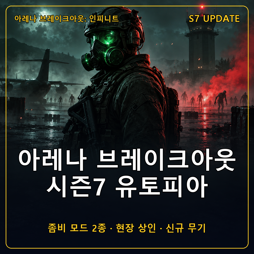아레나 브레이크아웃: 인피니트(Arena Breakout: Infinite) 시즌7 유토피아 출시, 좀비 모드 2종과 현장 상인, 신규 무기 정리