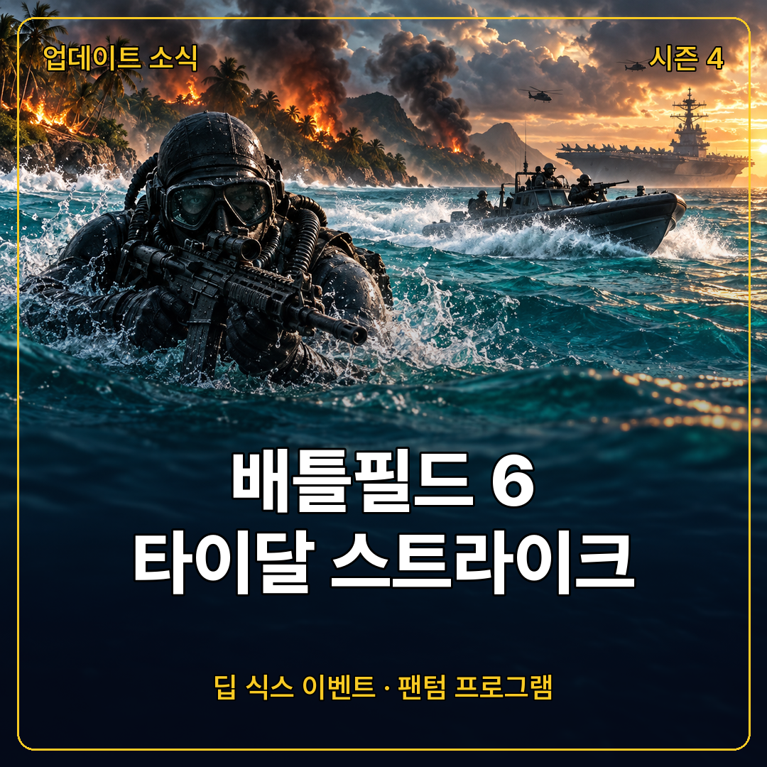 배틀필드 6 시즌 4 타이달 스트라이크 딥 식스 이벤트와 팬텀 프로그램