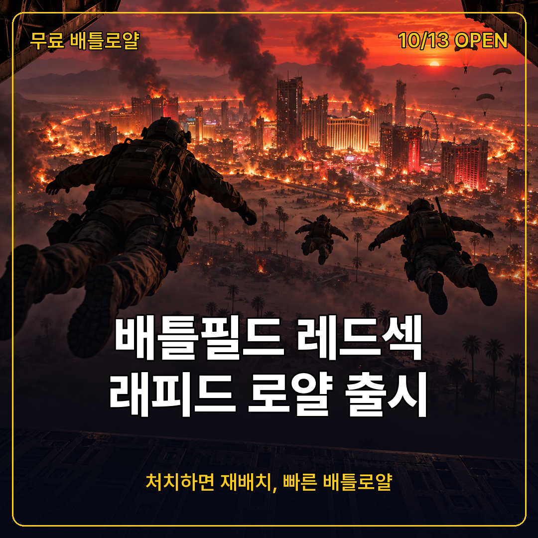 배틀필드 레드섹 래피드 로얄 10월 13일 시즌 5 출시