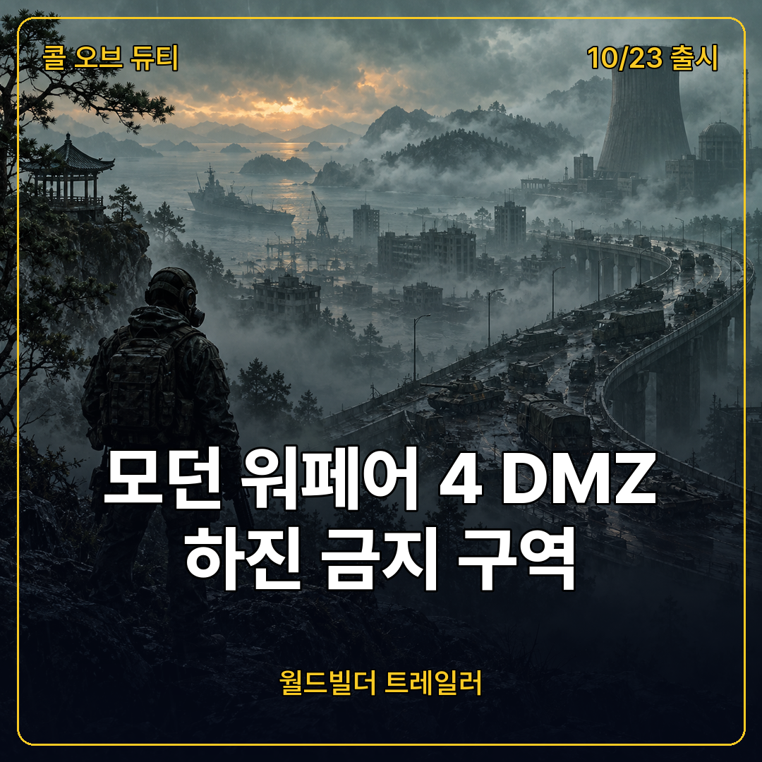 콜 오브 듀티 모던 워페어 4 DMZ 하진 금지 구역 월드빌더 트레일러