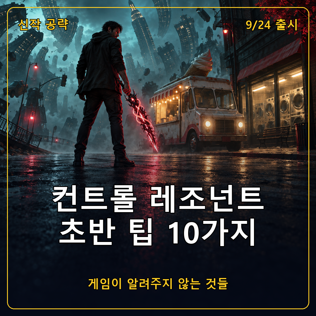 컨트롤 레조넌트(CONTROL Resonant) 초반 팁 10가지, 게임이 알려주지 않는 무기 교체와 아이스크림 트럭 상인
