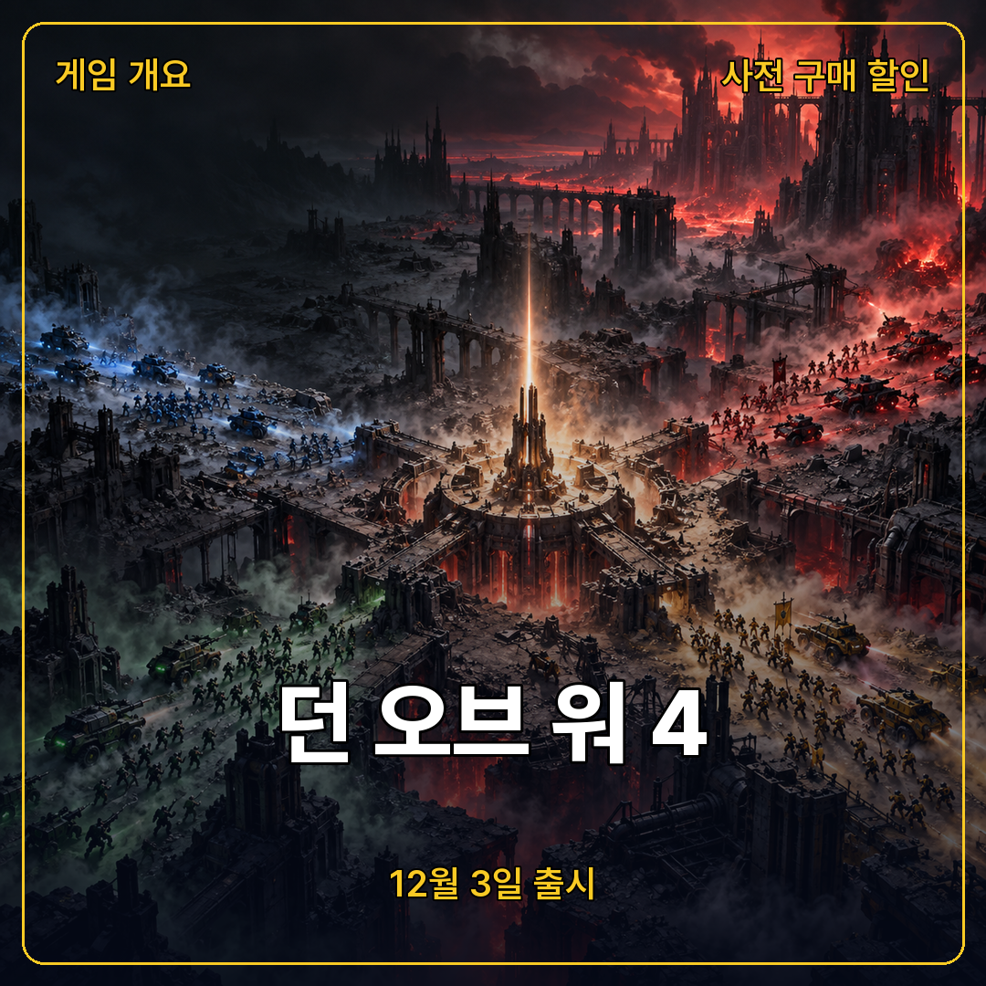 워해머 40,000 던 오브 워 4, 12월 3일 출시와 네 진영 게임플레이