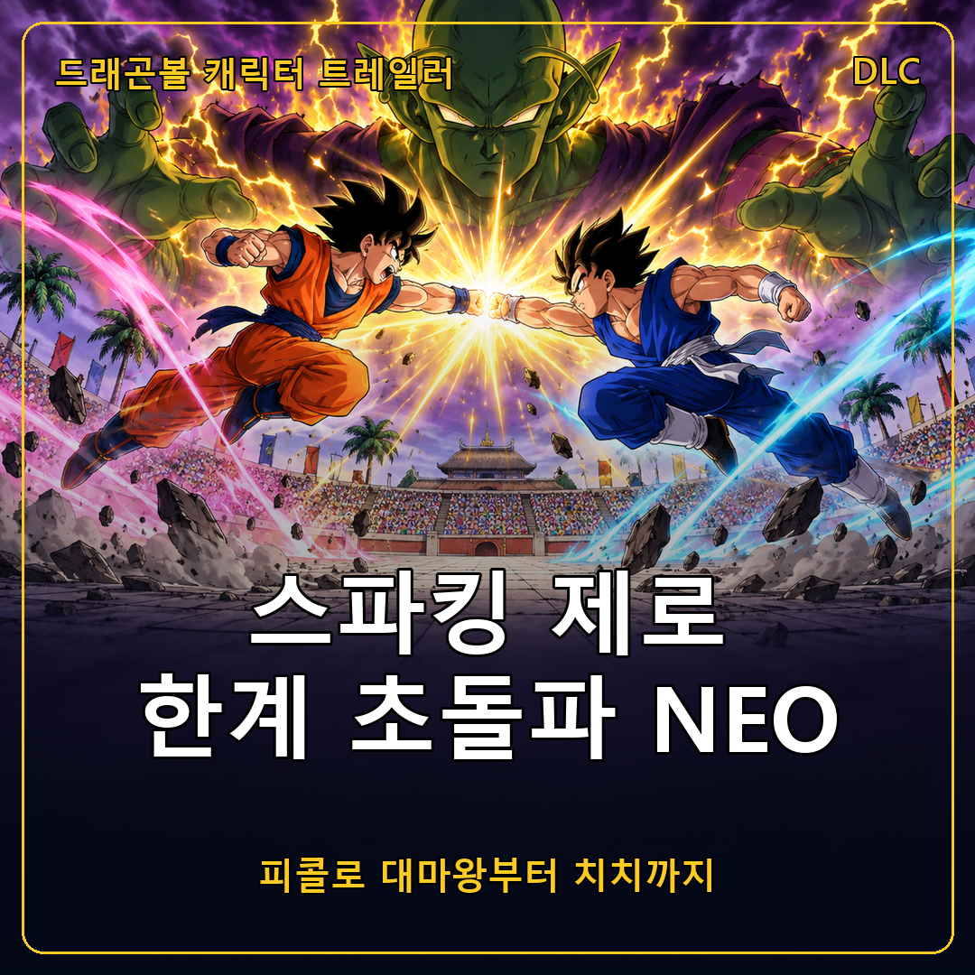드래곤볼 스파킹 제로 한계 초돌파 NEO 캐릭터 트레일러, 피콜로 대마왕부터 치치까지 드래곤볼 시절 전사 총출동