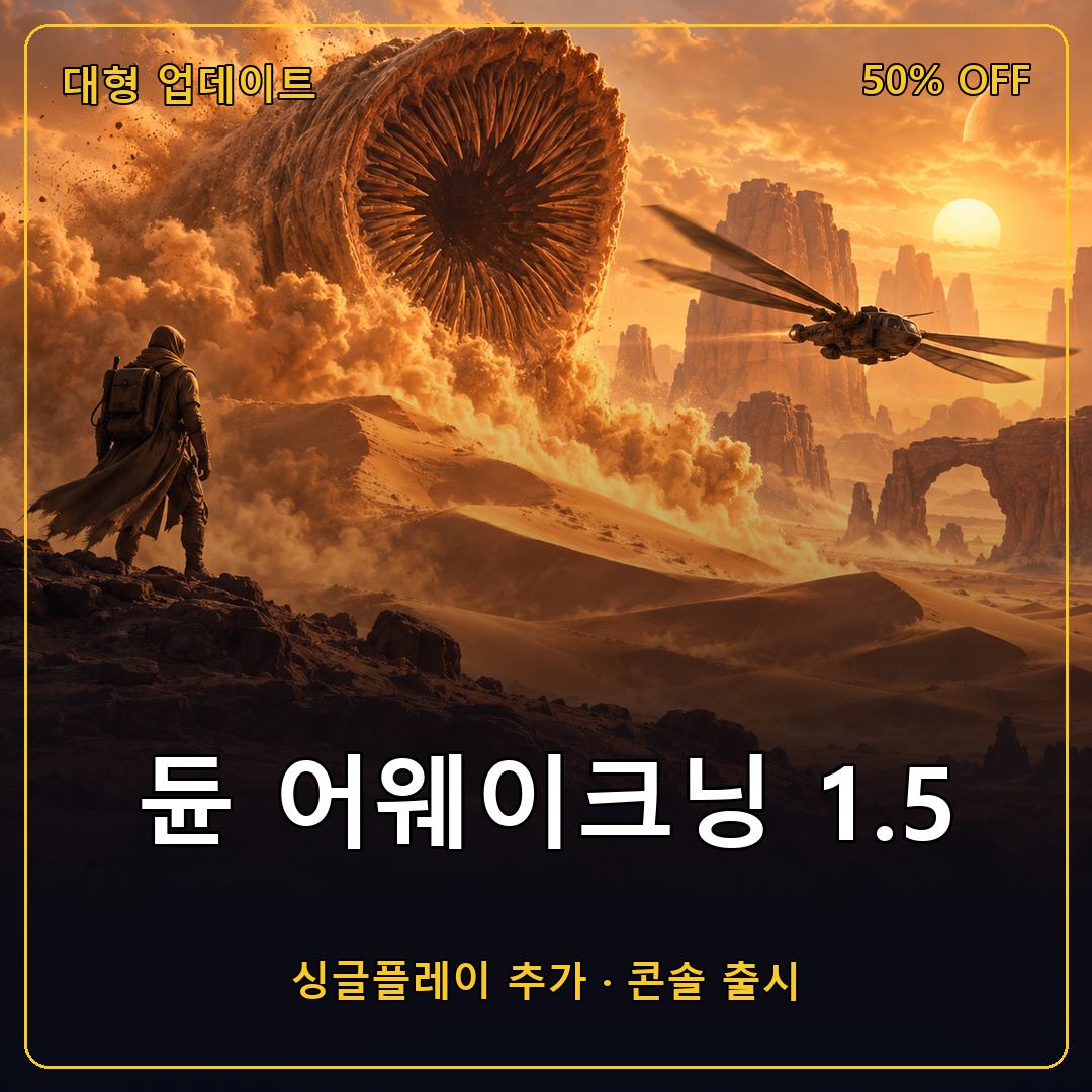 듄 어웨이크닝 1.5 업데이트, 싱글플레이 모드와 PS5·엑스박스 출시에 스팀 50% 할인까지