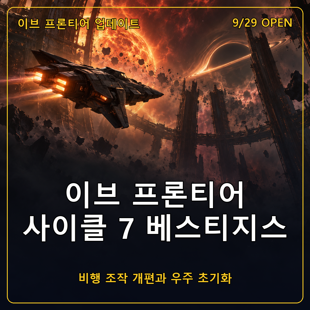 이브 프론티어 사이클 7 베스티지스 9월 29일 시작, 비행 조작 개편과 우주 초기화 정리