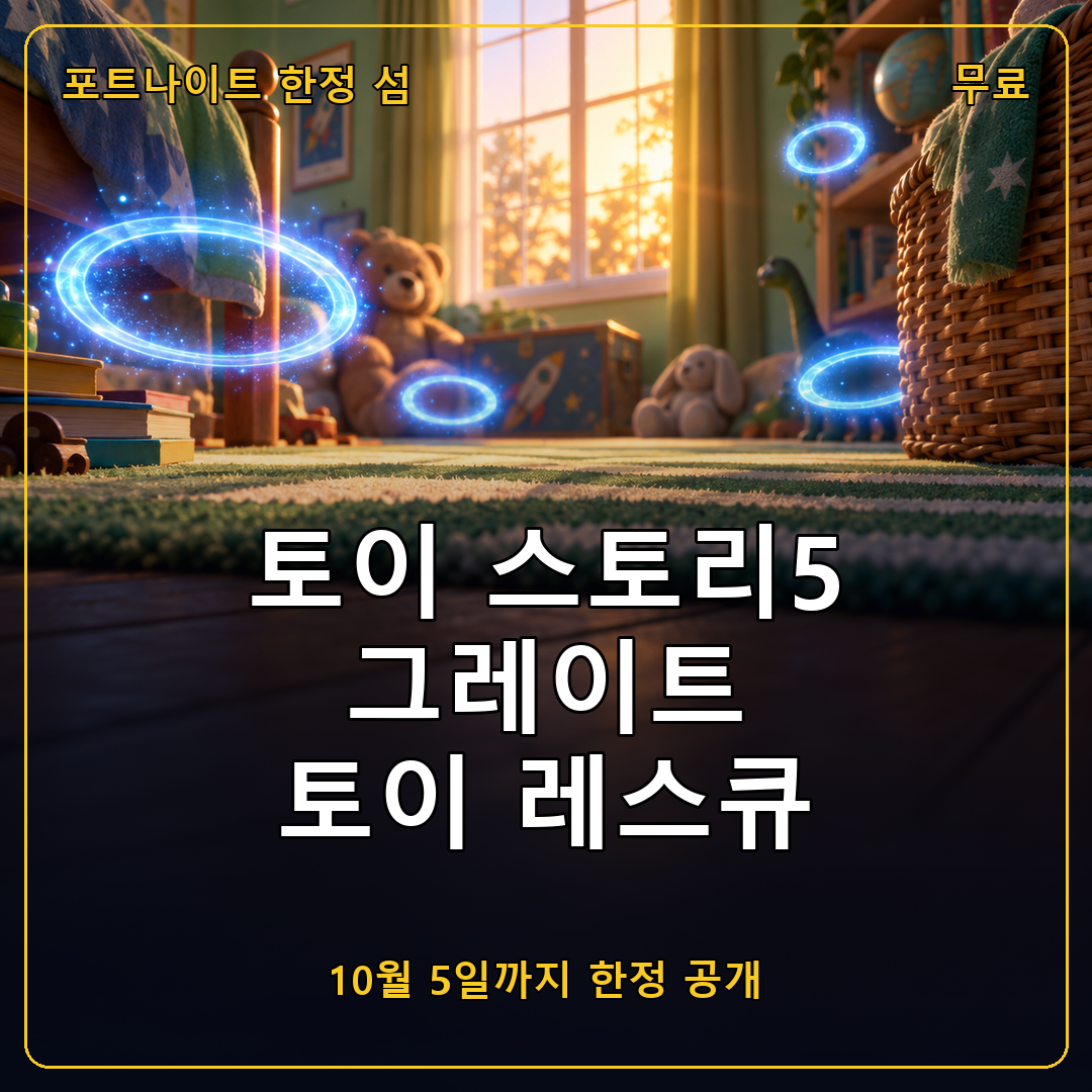 포트나이트 토이 스토리5 그레이트 토이 레스큐 한정 섬 안내 섬네일
