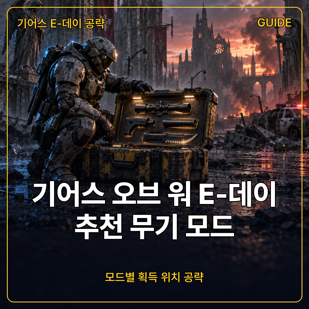 기어스 오브 워: E-데이 추천 무기 모드와 획득 위치