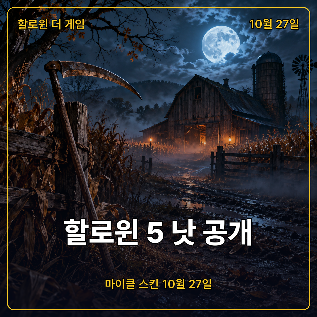 할로윈 더 게임 할로윈 5 스킨 소식용 농장과 낫 창작 일러스트