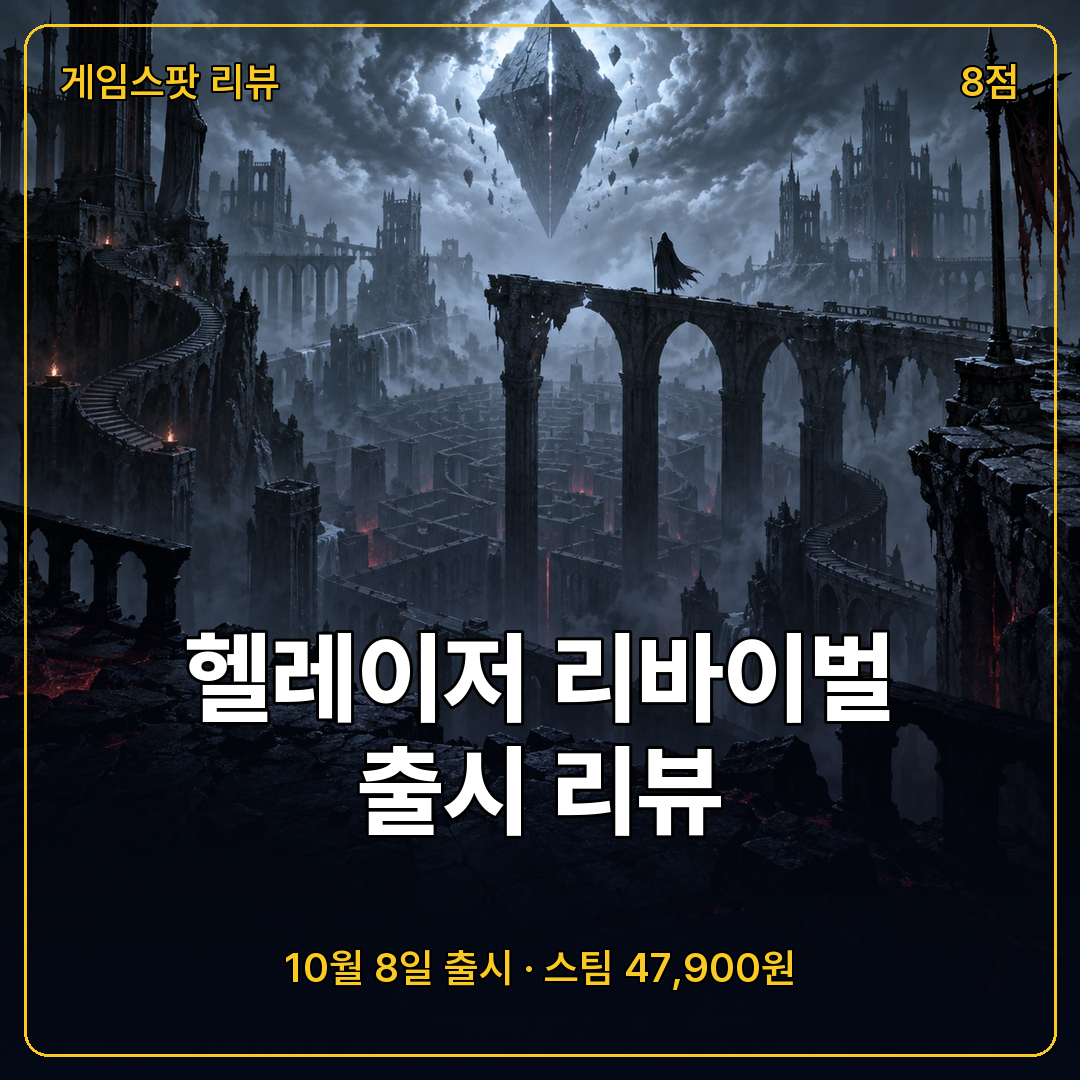 헬레이저 리바이벌 게임스팟 리뷰 8점, 10월 8일 출시와 스팀 가격 한국어 지원 정보