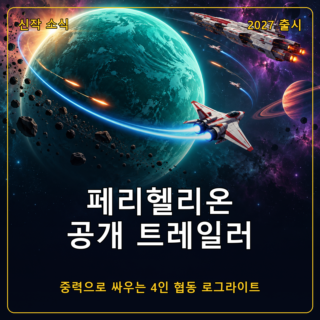 페리헬리온 공개 트레일러, 중력으로 탄도를 휘어 싸우는 4인 협동 우주 로그라이트