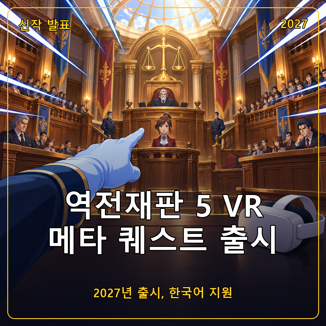 역전재판 5 VR 메타 퀘스트 2027년 출시 발표