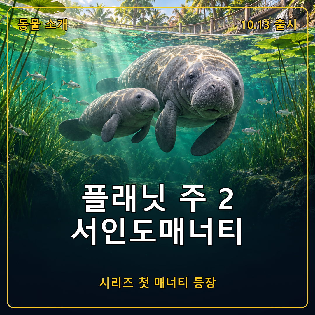 플래닛 주 2 서인도매너티 공개, 시리즈 첫 매너티의 먹이 급여와 놀이기구, 어미와 새끼 행동