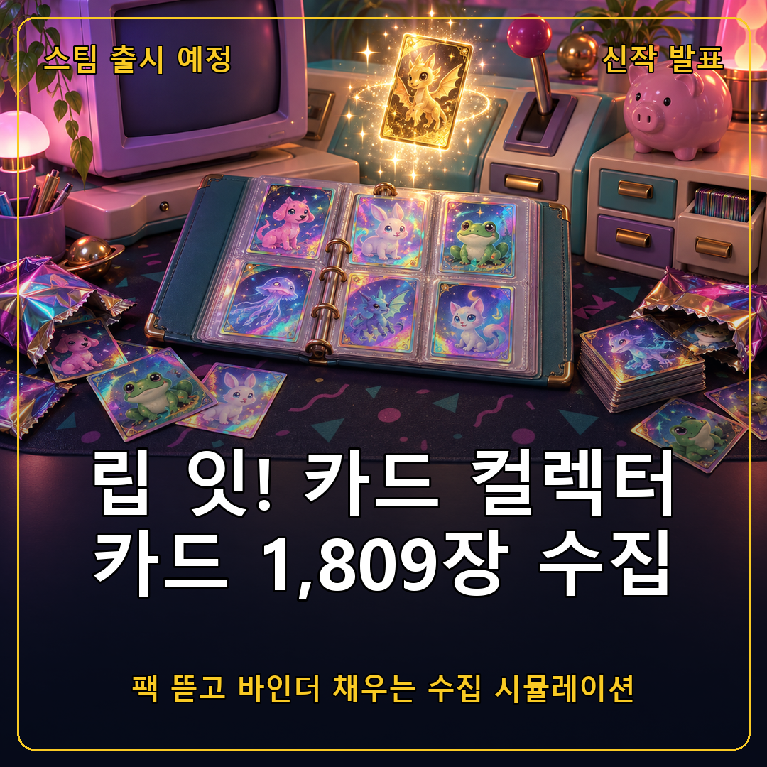 립 잇! 카드 컬렉터 발표 트레일러, 카드 1,809장을 모으는 팩 개봉 시뮬레이션 공개