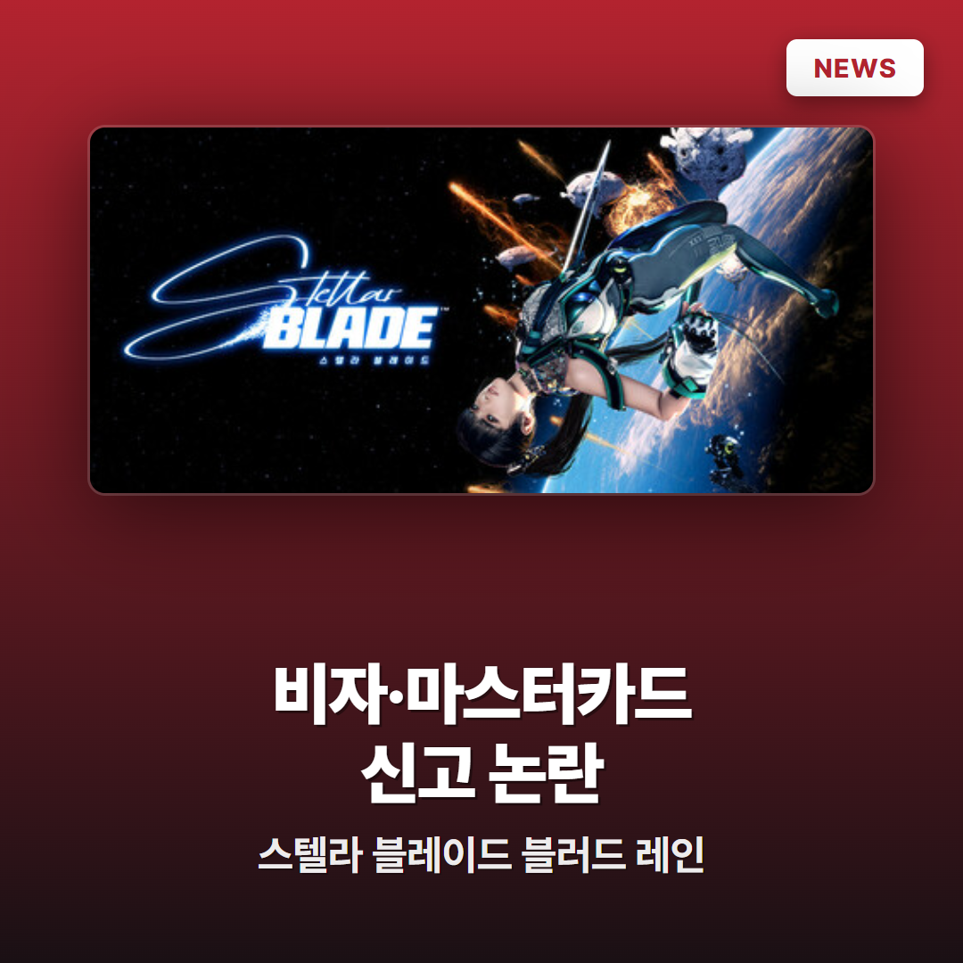 스텔라 블레이드: 블러드 레인 비자 마스터카드 신고 논란