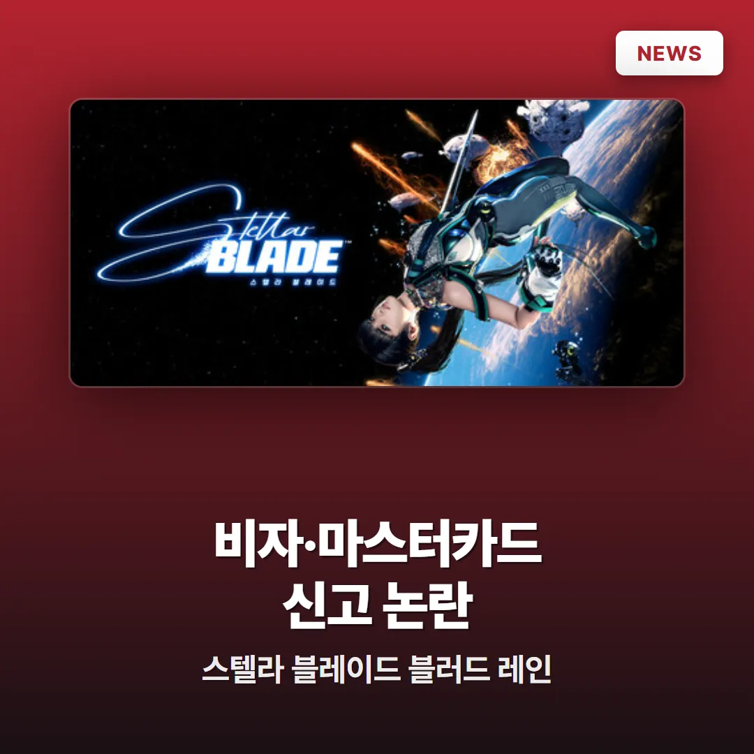 스텔라 블레이드: 블러드 레인 비자 마스터카드 신고 논란