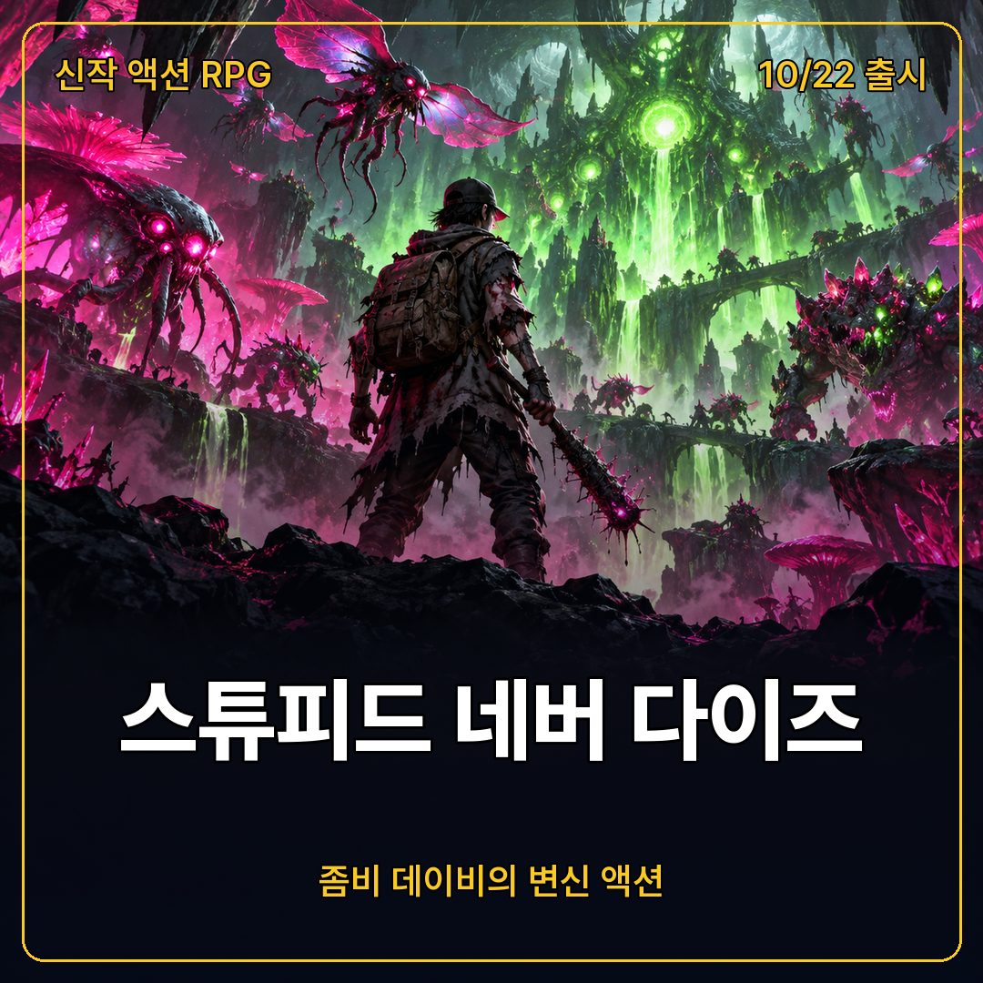 스튜피드 네버 다이즈 10월 22일 출시, 좀비 데이비의 변신 액션를 위한 창작 콘셉트 이미지