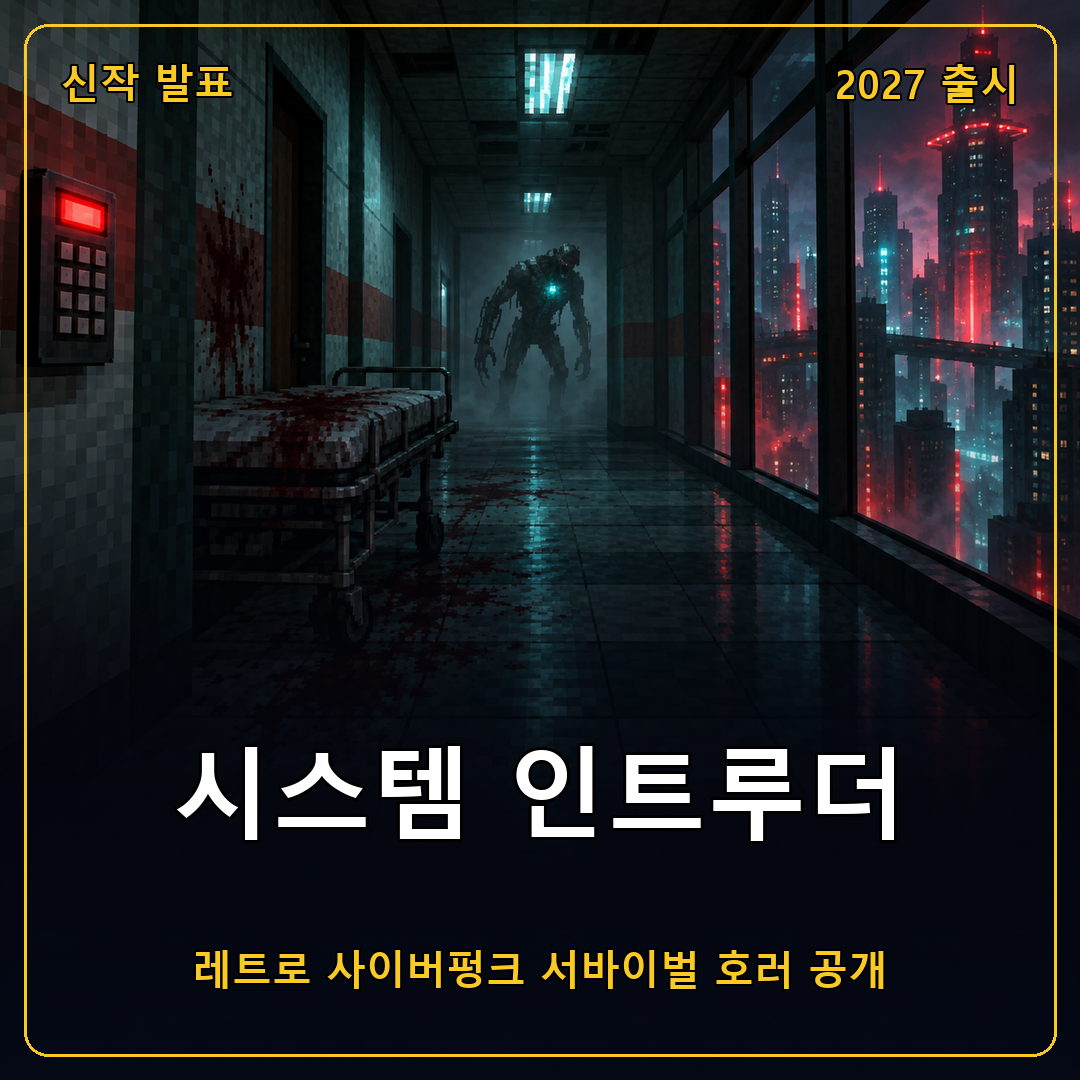 시스템 인트루더 공개, 아스가르드-04 연구 단지에서 살아남는 레트로 사이버펑크 서바이벌 호러 2027년 스팀 출시