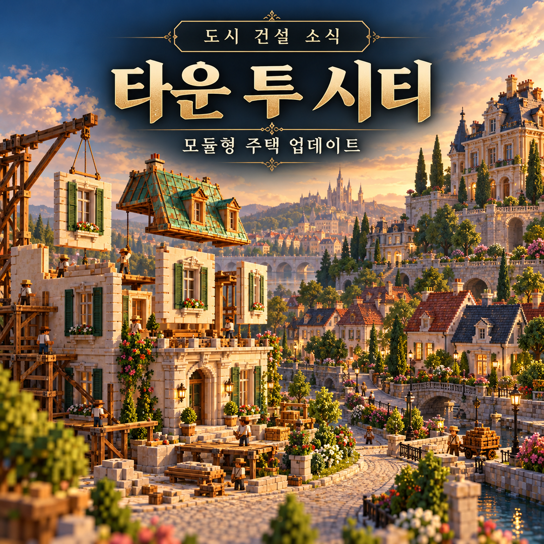 타운 투 시티 1.1, 모듈형 주택과 도로 개편 예고 - 원본 콘셉트 삽화
