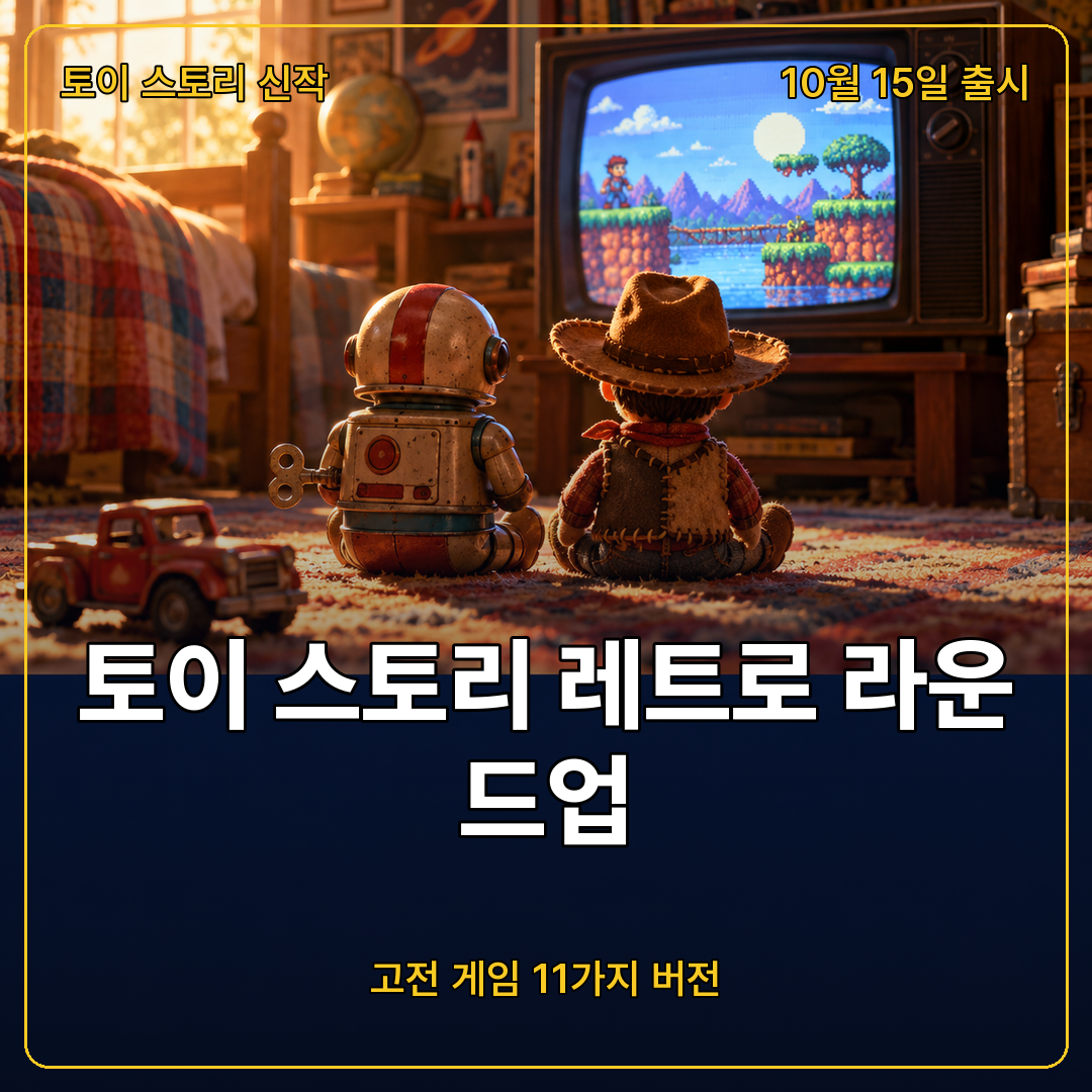 토이 스토리 레트로 라운드업 출시, 고전 게임 11가지 버전과 되감기 기능