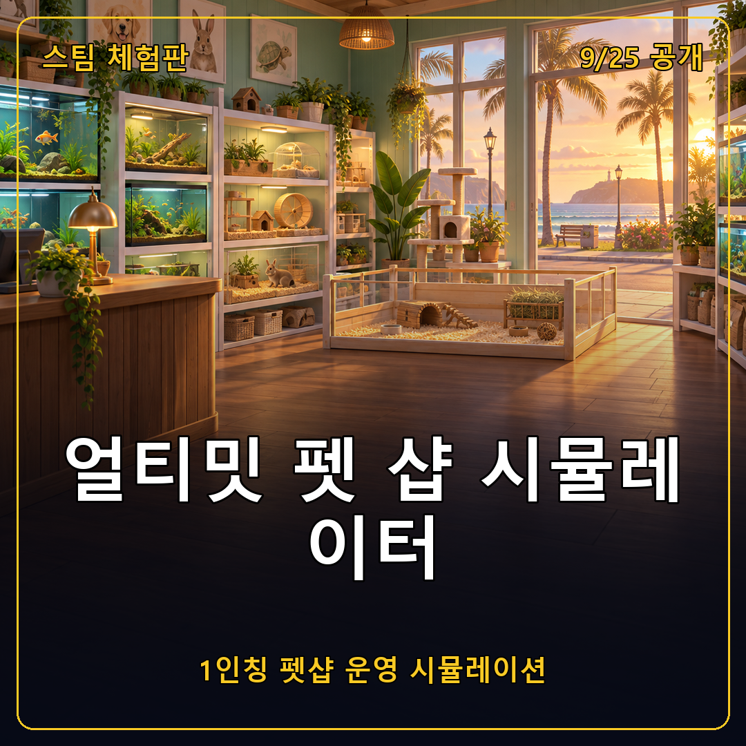 얼티밋 펫 샵 시뮬레이터 체험판 9월 25일 공개