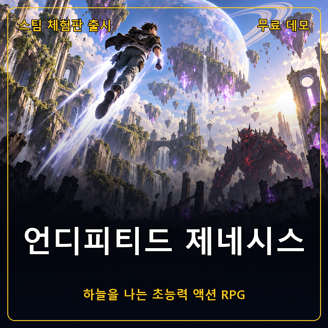 언디피티드: 제네시스 스팀 체험판 출시, 하늘을 나는 초능력 슈퍼히어로 액션 RPG 데모 정리