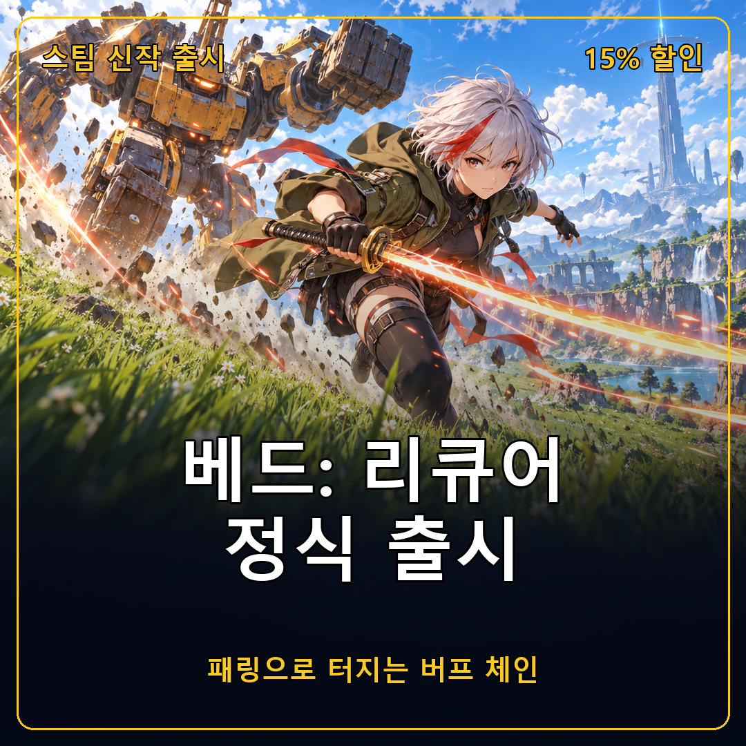 베드: 리큐어 정식 출시, 패링과 회피로 발동하는 버프 체인 액션 로그라이트