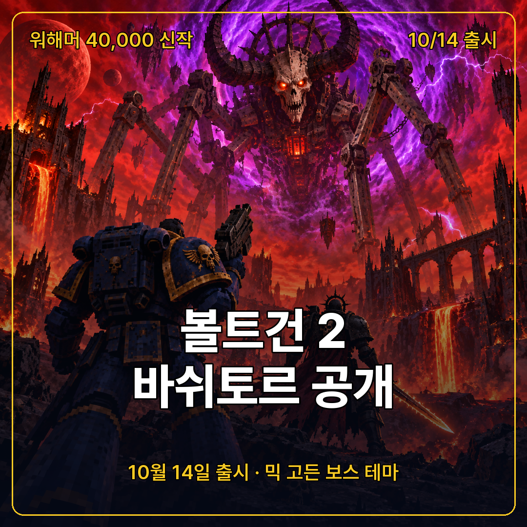 워해머 40,000 볼트건 2 바쉬토르 공개 트레일러