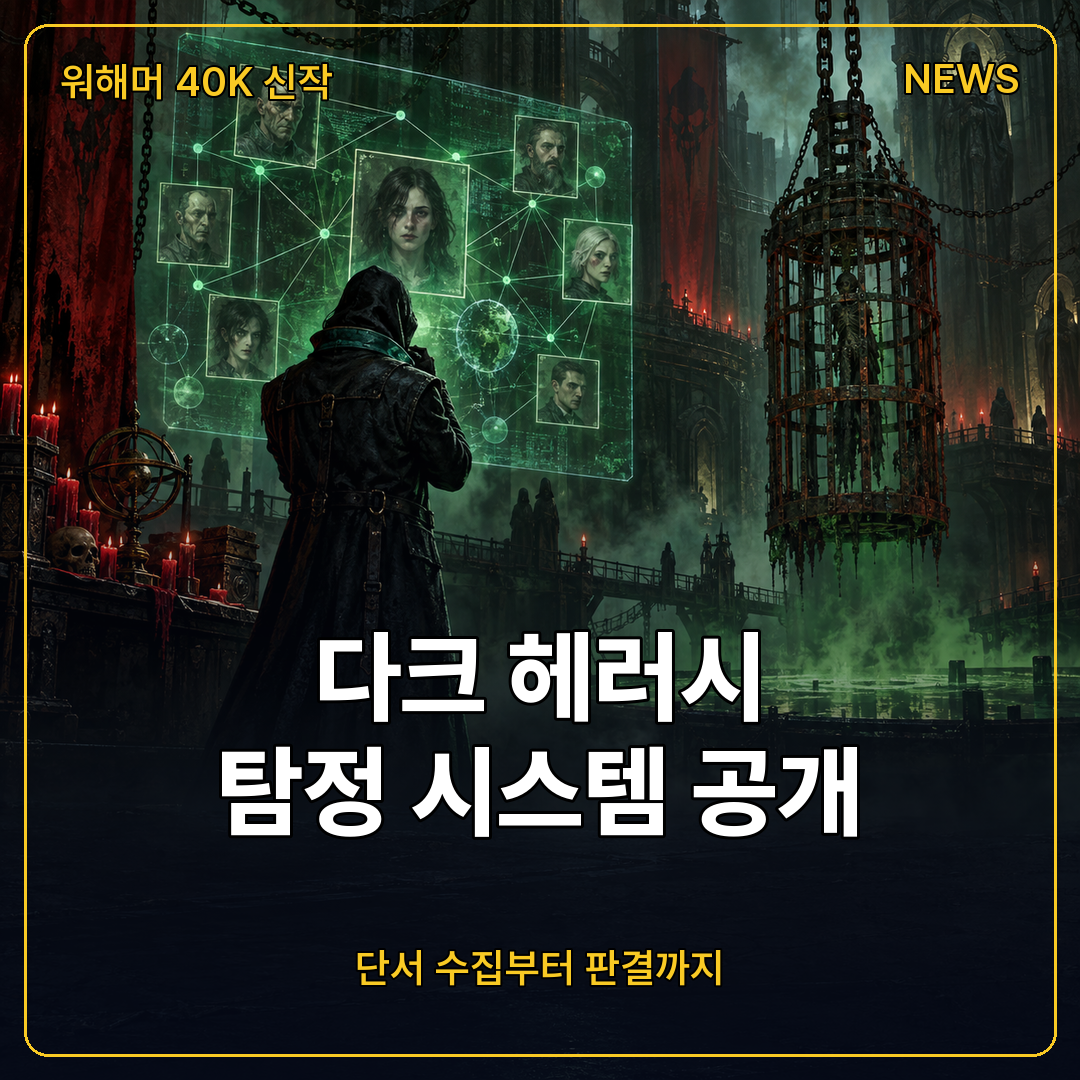 워해머 40,000 다크 헤러시 탐정 시스템 공개
