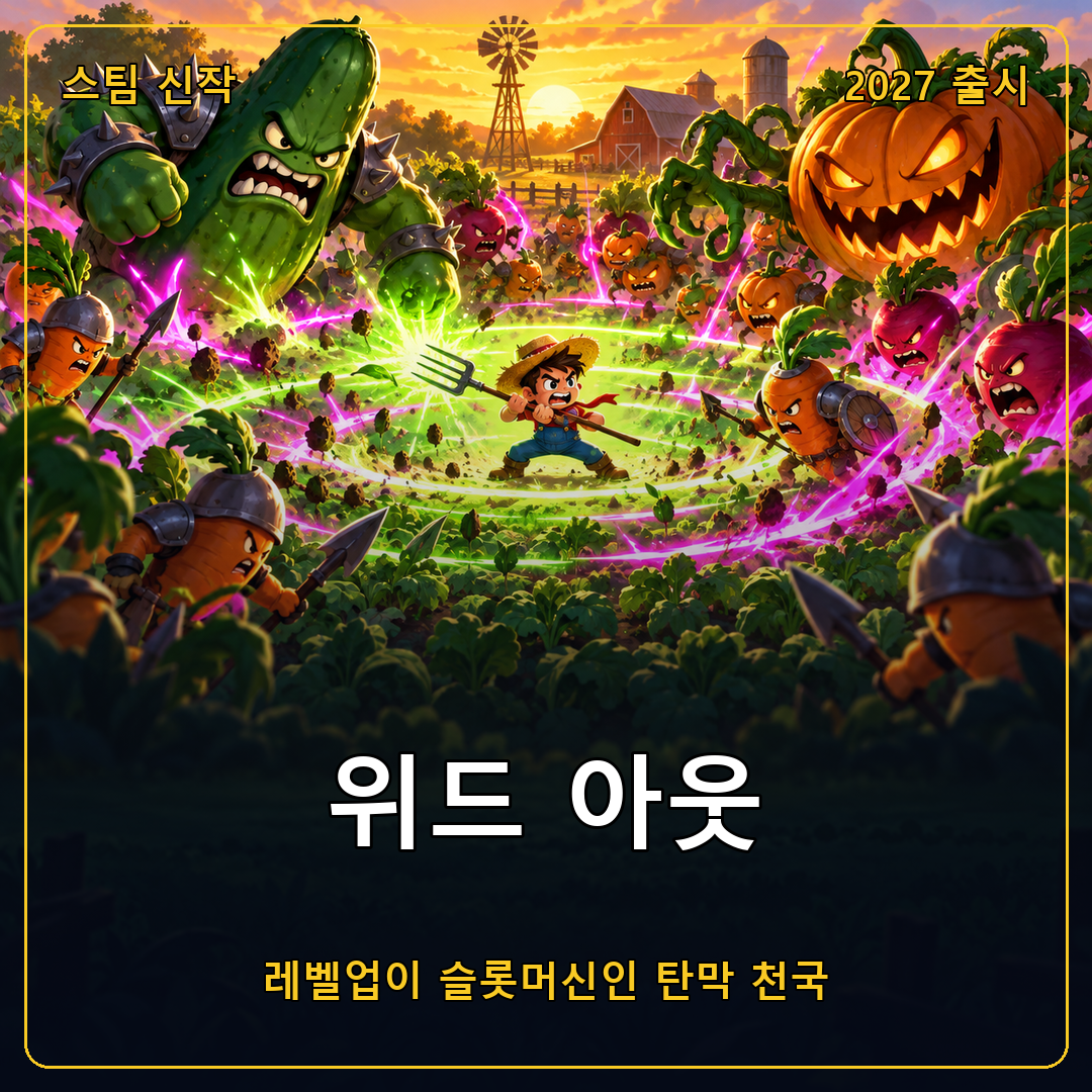 위드 아웃 공식 게임플레이 영상 공개, 레벨업이 슬롯머신인 탄막 천국