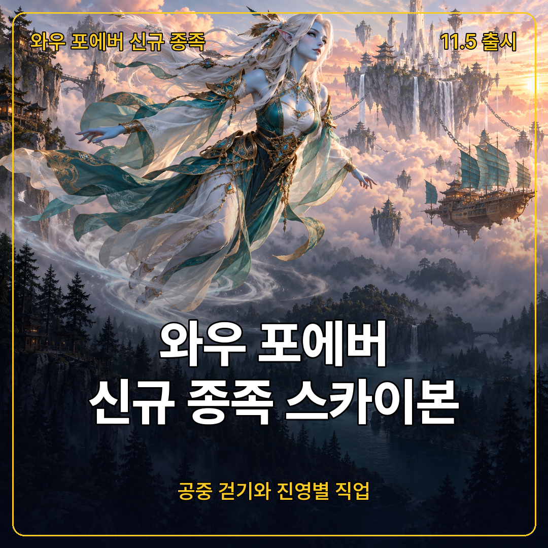 와우 포에버 스카이본 종족 이야기와 능력 트레일러