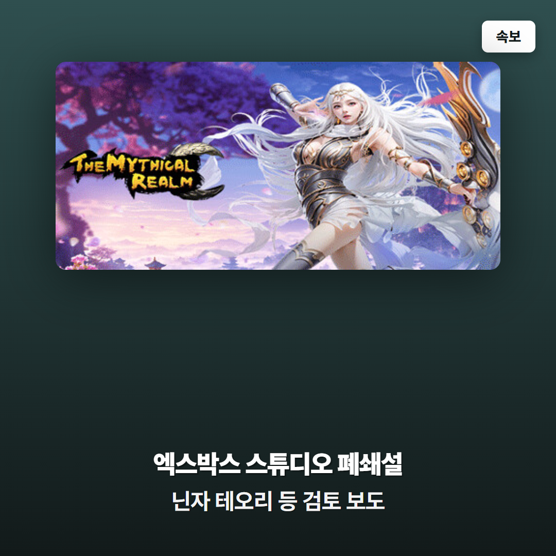 엑스박스, 닌자 테오리 등 다수 스튜디오 폐쇄 검토 보도